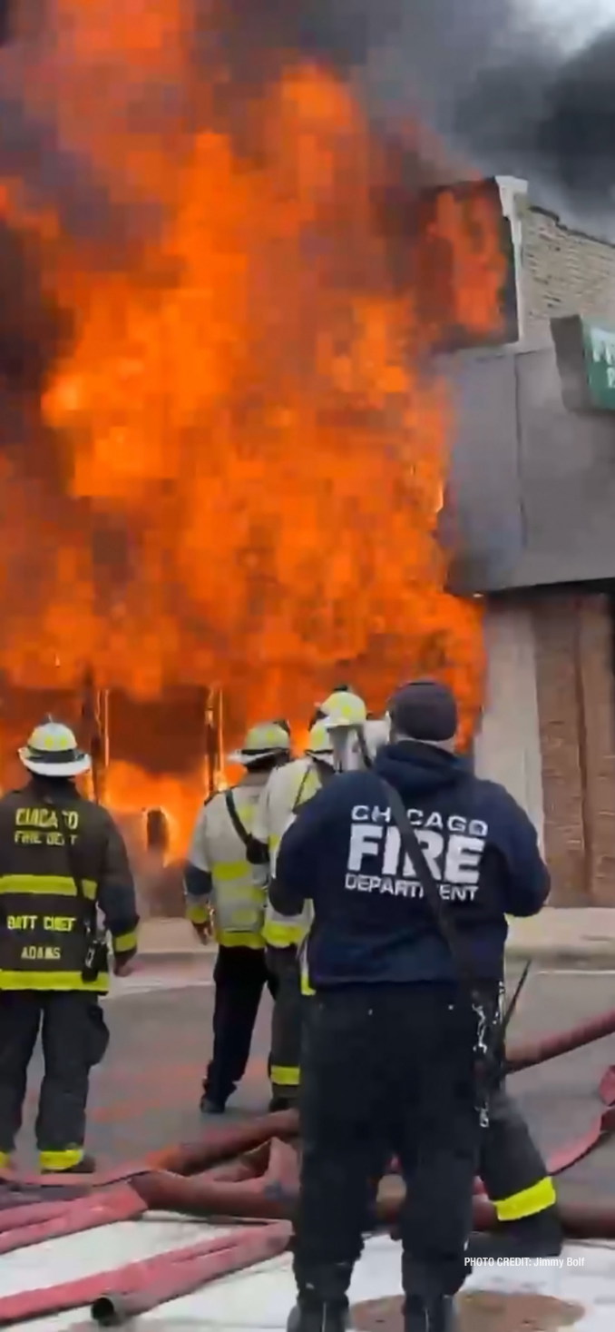 Fire scene at 3040 West Lawrence Avenue Chicago on Tuesday, March 22, 2022