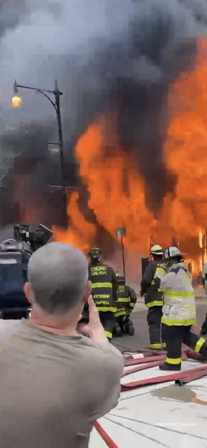 Fire scene at 3040 West Lawrence Avenue Chicago on Tuesday, March 22, 2022