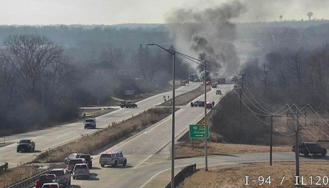 Crash with on Route 120 near River Road in Waukegan (SOURCE: Lake County PASSAGE)