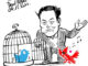 Devil Pepper cartoon freeing Twitter bird with Arlington Cardinal approval (SOURCE: @remonwangxt)