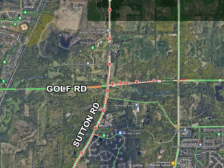 Golf Road Sutton Road Monday, April 18, 2022 (Imagery ©2022 Google, Imagery ©2022 CNES / Airbus, Maxar Technologies, U.S. Geological Survey, USDA/FPAC/GEO, Map data ©2022)