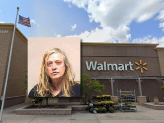 Karen Kline of Arlington Heights arrested at Walmart in Somers, Wisconsin (SOURCE: Kenosha County Sheriff's Office/Image capture of Somers Walmart September 2021 ©2022 Google)