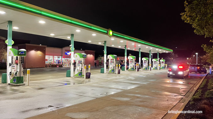 Stabbing at BP gas station Arlington Heights.