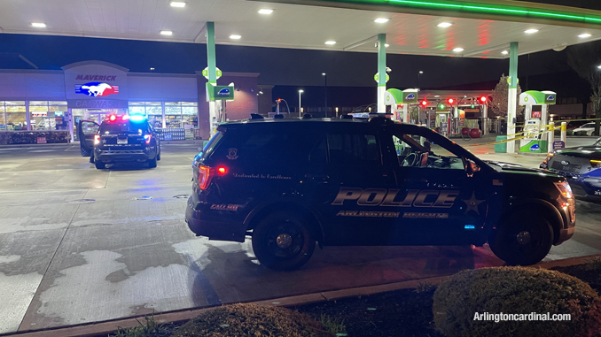 Stabbing at BP gas station Arlington Heights.