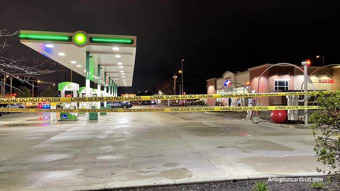 Stabbing at BP gas station Arlington Heights.