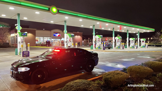 Stabbing at BP gas station Arlington Heights.