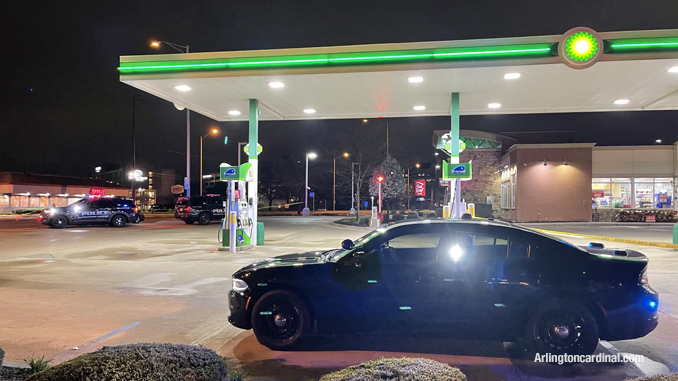 Stabbing at BP gas station Arlington Heights.