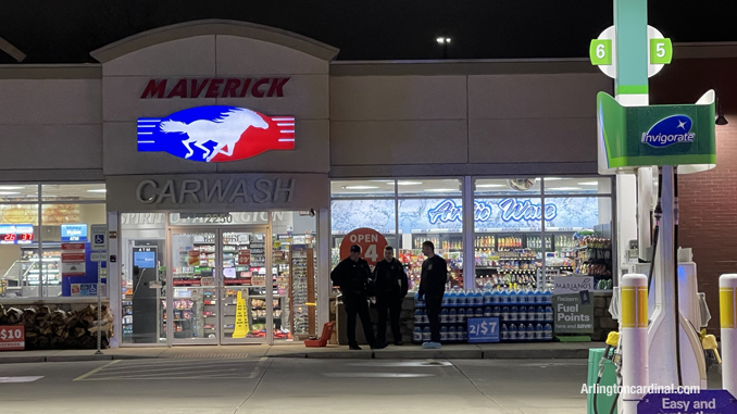 Stabbing at BP gas station Arlington Heights.