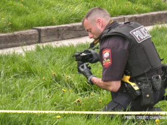 North Chicago Police Department investigating the scene where two gunshot victims were located near Hervey Avenue and 15th Street in North Chicago (PHOTO CREDIT: Craig/CapturedNews)