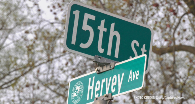 North Chicago Police Department investigating the scene  where two gunshot victims were located near Hervey Avenue and 15th Street in North Chicago (PHOTO CREDIT: Craig/CapturedNews)