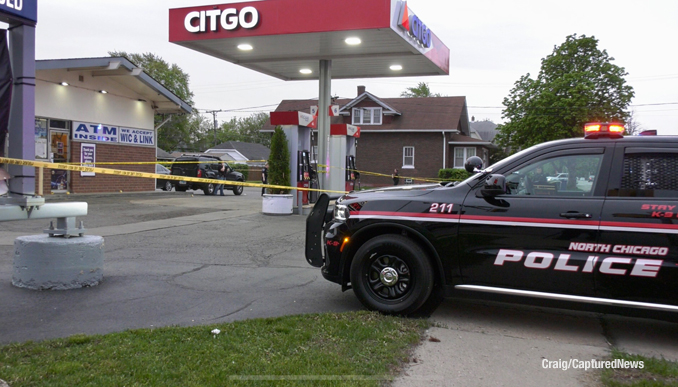 North Chicago homicide investigation at 10th Street and Jackson Street (Craig/CapturedNews)