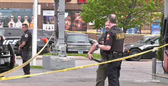 North Chicago homicide investigation near the Citgo gas station at 10th Street and Jackson Street (Craig/CapturedNews)