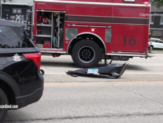 License plate left at scene of hit-and-run crash with motorcyclist at Euclid Avenue and Plum Grove Road in Rolling Meadows