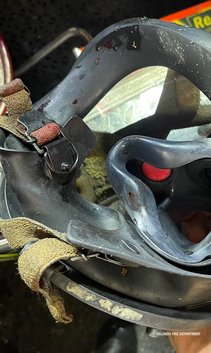 Photo of breathing mask used near Northlake Parkway and Narcoossee Road, Lake Nona at crash/rescue scene (SOURCE: Orlando Fire Department)