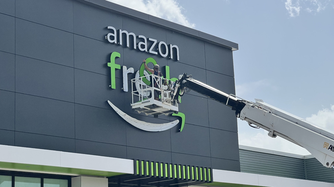 Amazon Fresh sign up at store at 325 East Palatine Road Arlington Heights, Illinois