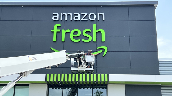 Amazon Fresh sign up at store at 325 East Palatine Road Arlington Heights, Illinois