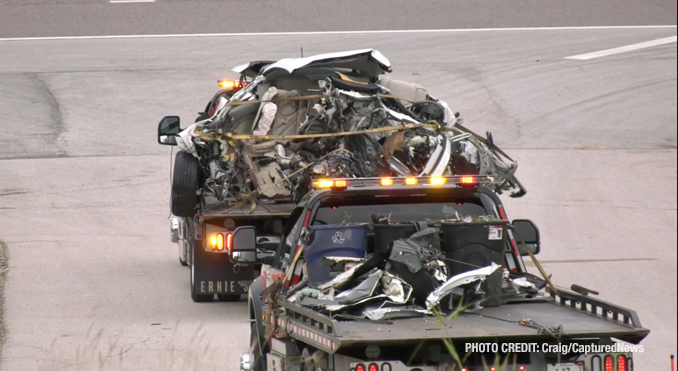 Fatal crash early Saturday morning just after 2:00 a.m. June 25, 2022 on I-294 WEST (northbound) at the Lake Cook Road bridge (Craig/CapturedNews).