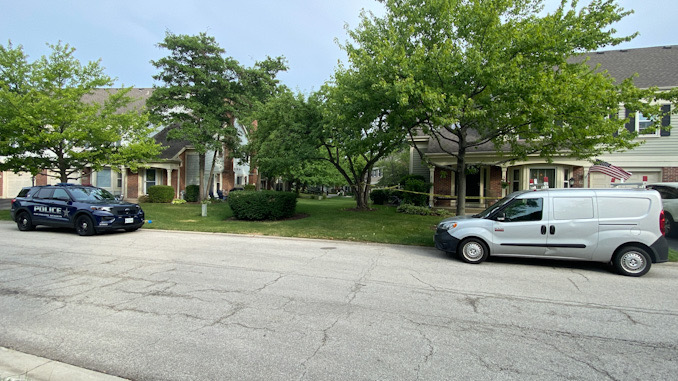 Crime scene investigation on Charter Point Drive in Arlington Heights.