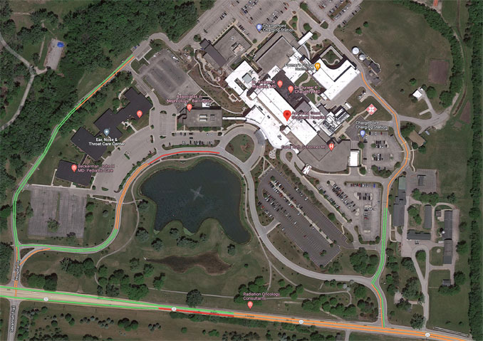 Good Shepherd Hospital satellite view (SOURCE: Imagery ©2022 Google, Imagery ©2022 CNES / Airbus, Maxar Technologies, U.S. Geological Survey, USDA/FPAC/GEO, Map data ©2022)