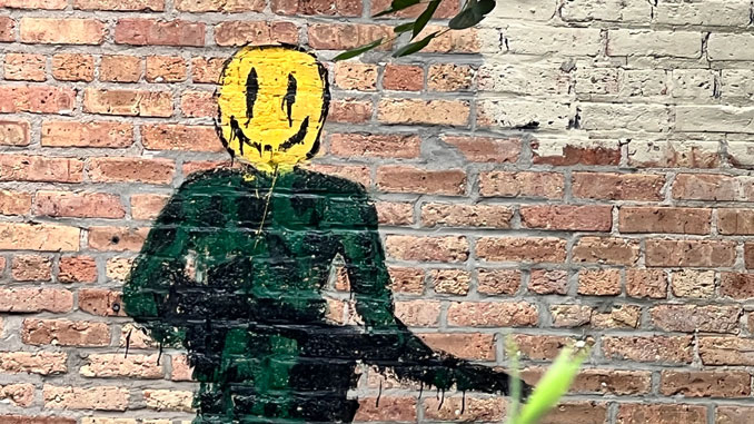 Highland Park shooter's "artwork" painted on a brick was of the back of his mother's house existed before the shooting and days after shooting