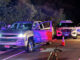 Inverness Police Department SUV behind a Chevrolet Silverado at Palatine Road and Ela Road during investigation by MCAT