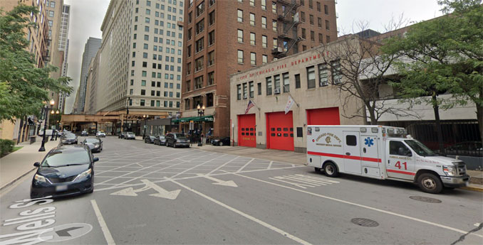 Wells Street South of Van Buren Street Chicago (Image capture August 2021 ©2022 Google)