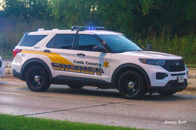 Cook County Sheriff's Office investigating a fatal crash at Lake Cook Road and Old Hicks Road near Long Grove and Palatine (PHOTO CREDIT: Jimmy Bolf)