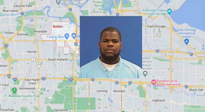 Devante M. Davis, charged with Aggravated Vehicular Hijacking (SOURCE: Will County Sheriff's Office/Map data ©2022)