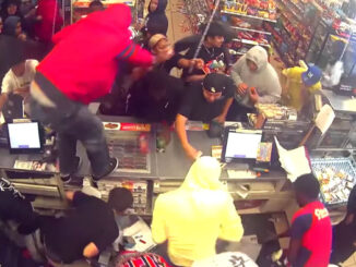 Flash Mob at 7-Eleven, at the northwest corner of Figueroa Street and El Segundo Boulevard LosAngeles (SOURCE: Los Angeles Police Department)