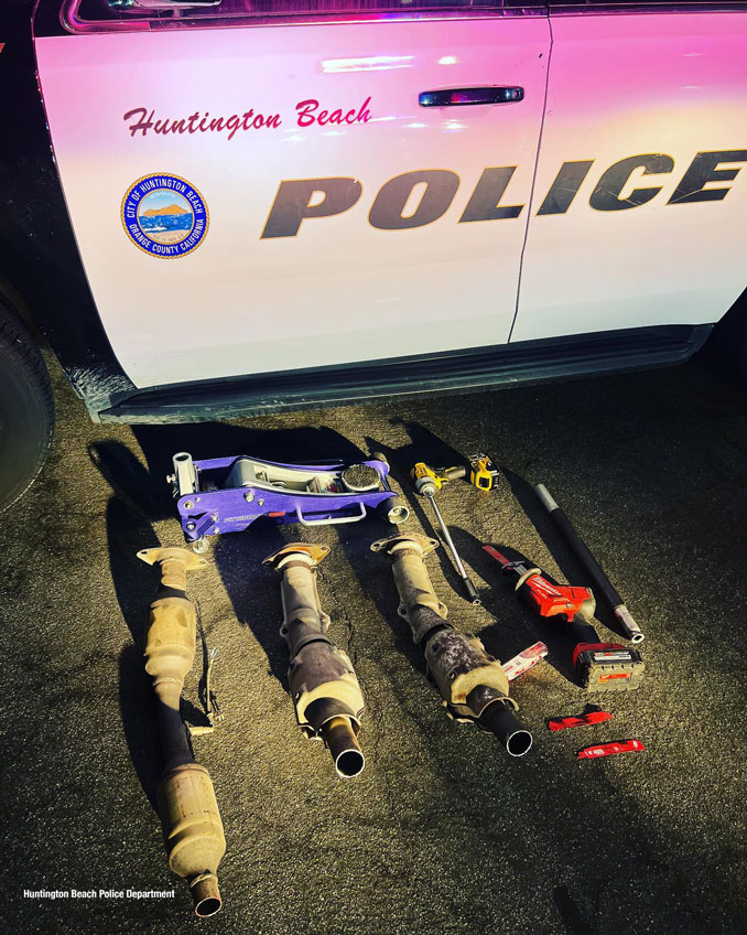 Huntington Beach Police catch catalytic converter thieves overnight (SOURCE: Huntington Beach Police Department)