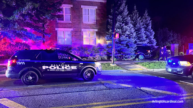 Crash scene at Palatine Road and Smith Street in Palatine around 1:00 a.m. Sunday, August 21, 2022