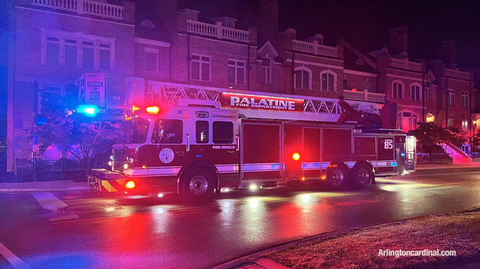 Crash scene at Palatine Road and Smith Street in Palatine around 1:00 a.m. Sunday, August 21, 2022