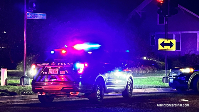 Crash scene at Palatine Road and Smith Street in Palatine around 1:00 a.m. Sunday, August 21, 2022