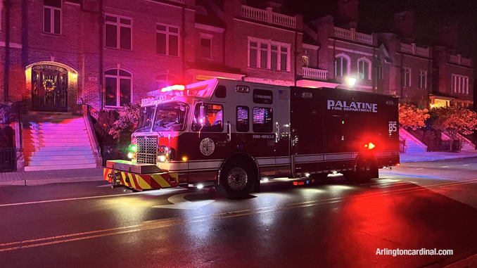 Crash scene at Palatine Road and Smith Street in Palatine around 1:00 a.m. Sunday, August 21, 2022