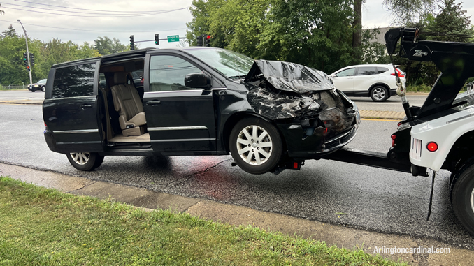 Crash scene at Arlington Heights Road and Hintz Road Thursday morning, August 25, 2022.