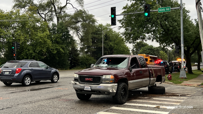 Crash scene at Arlington Heights Road and Hintz Road Thursday morning, August 25, 2022.