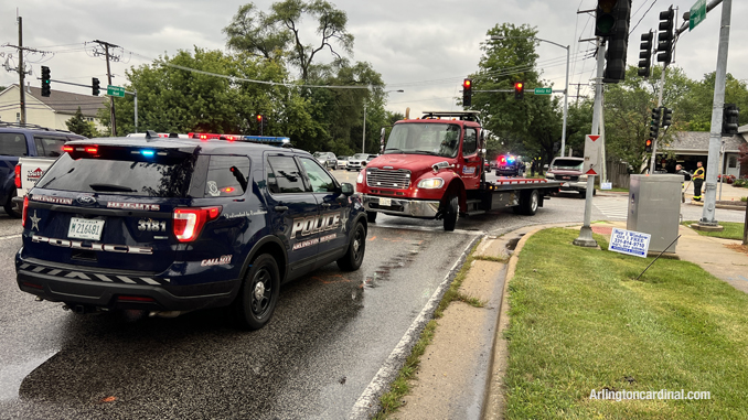 Crash scene at Arlington Heights Road and Hintz Road Thursday morning, August 25, 2022.