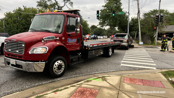 Crash scene at Arlington Heights Road and Hintz Road Thursday morning, August 25, 2022.