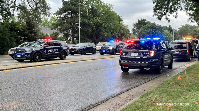 Crash scene at Arlington Heights Road and Hintz Road Thursday morning, August 25, 2022.