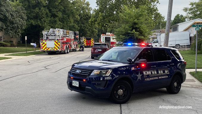 A hazmat incident caused road closures at Park Street and Cleveland Avenue in Arlington Heights Monday night