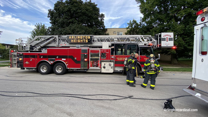 Tower 1 on the west side of the building at Cleveland Avenue in Arlington Heights