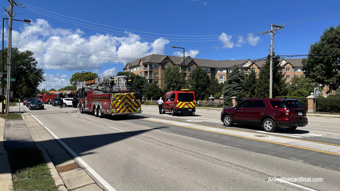 Buffalo Grove rollover crash scene at Buffalo Grove Road and Church Road Buffalo Grove