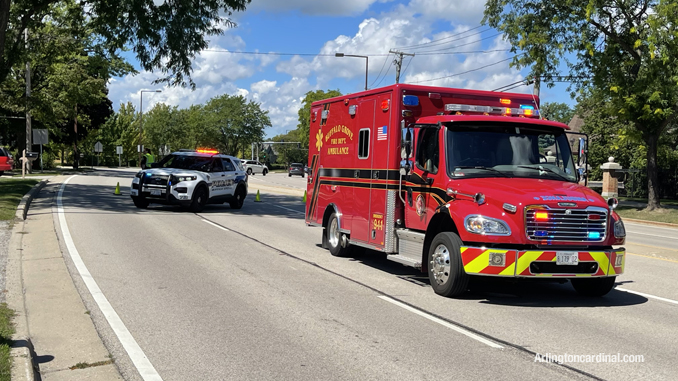 Safe scene and traffic control managed by Buffalo Grove police and firefighters at a rollover crash on Buffalo Grove just north of Lake Cook Road