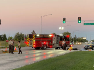 Vehicle vs motorcycle crash on Lake Cook Road at Old Hicks Road (PHOTO CREDIT: Jimmy Bolf)