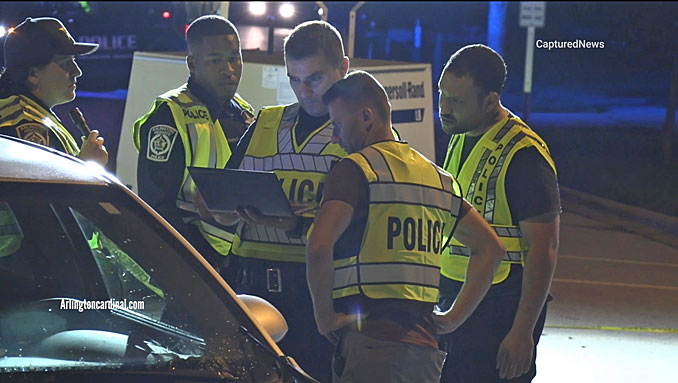 Crash investigators near the end of on-scene data collection at an extended crash investigation at Central Road and Cleveland Avenue in Arlington Heights Tuesday, September 20, 2022.