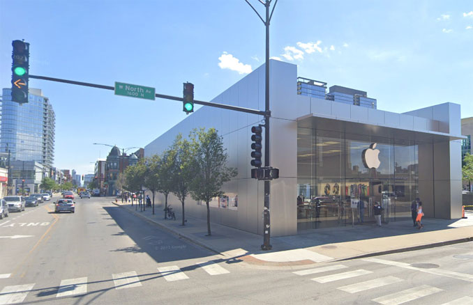 Apple Store Lincoln Park Chicago (Image captured June 2021 ©2022 Google)