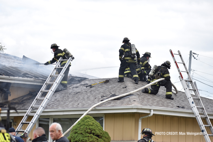 Fire scene at a house fire on Mount Prospect Road in Des Plaines, Monday, September 26, 2022 (PHOTO CREDIT: Max Weingardt)