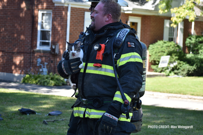 Fire scene at house fire on Western Avenue in Highland Park, Friday, September 30, 2022 (PHOTO CREDIT: Max Weingardt).