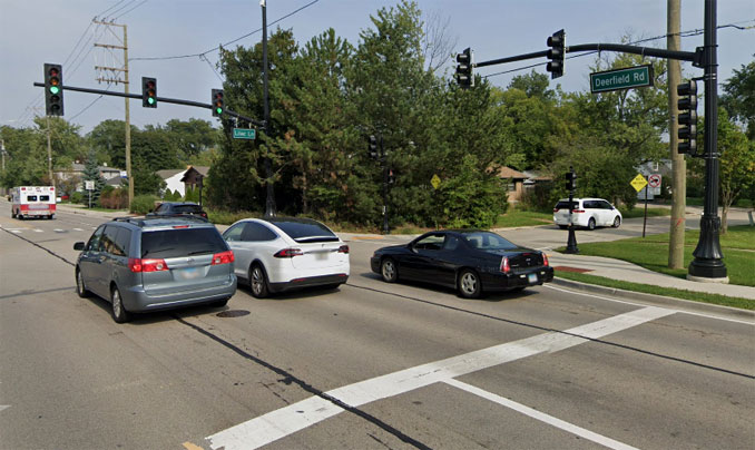 Deerfield Road and Lilac Lane Highland Park (Image capture September 2019 ©2022 Google)