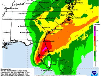 Hurricane Ian Rain Potential valid 8AM ET Wed Sep 28 2022 through 8AM ET Mon Oct 03 2022 dated SEP 28 2022 7:05 AM ET (SOURCE: National Hurricane Center)